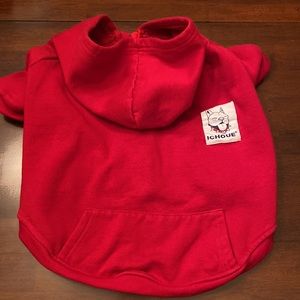 Ichoue red XL dog hoodie